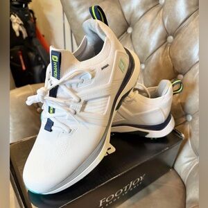 FootJoy Men's White and Navy Golf Shoe